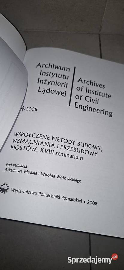 Unikatowa monografia techniczna Łożyska mostowe wielkopolskie