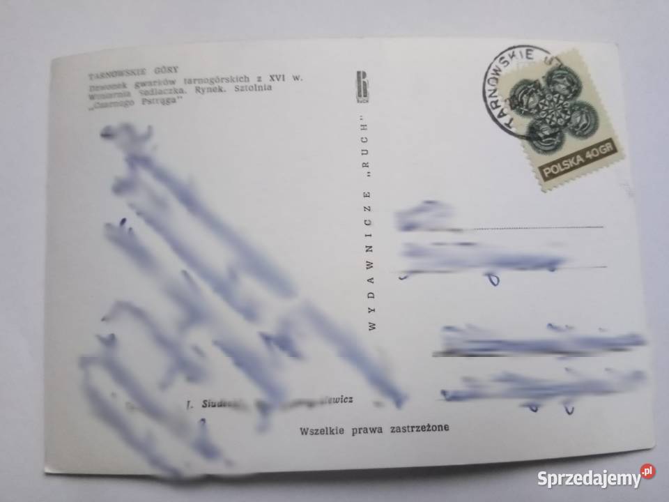 Pocztówka z Tarnowskich Gór lata 70te XX w Dąbrowa Górnicza sprzedam