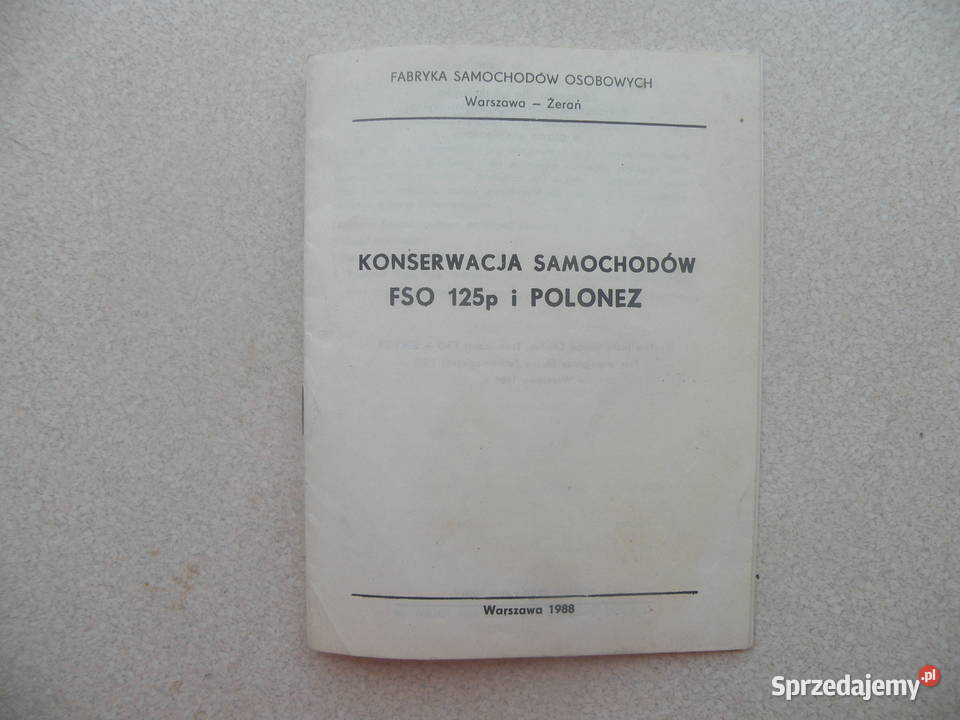 Konserwacja samochodów FSO 125p i POLONEZ Andrychów
