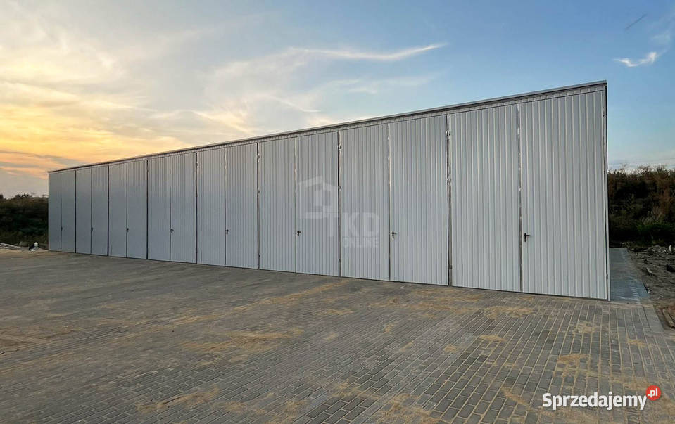 Hala blaszana 24x8m 8x brama dwuskrzydłowa biały lubelskie Łuków