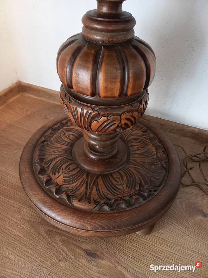 Lampa drewniana rzeźbiona Oświetlenie Lipno