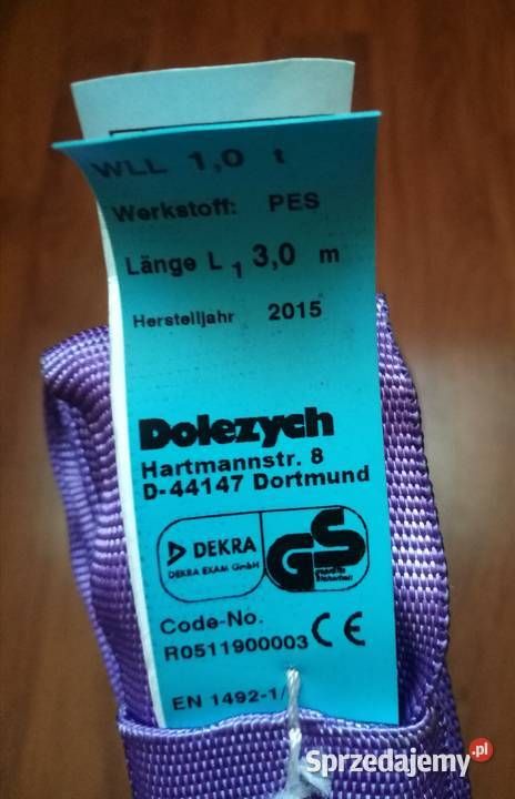 Zawiesie wężowe bezkońcowe 1t 3metry Olsztyn