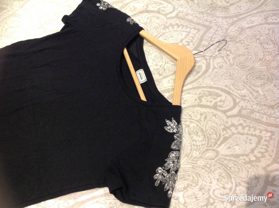 Koszulka Czarna Damska PIMKIE XS j Nowa Cekiny Nowa Sól