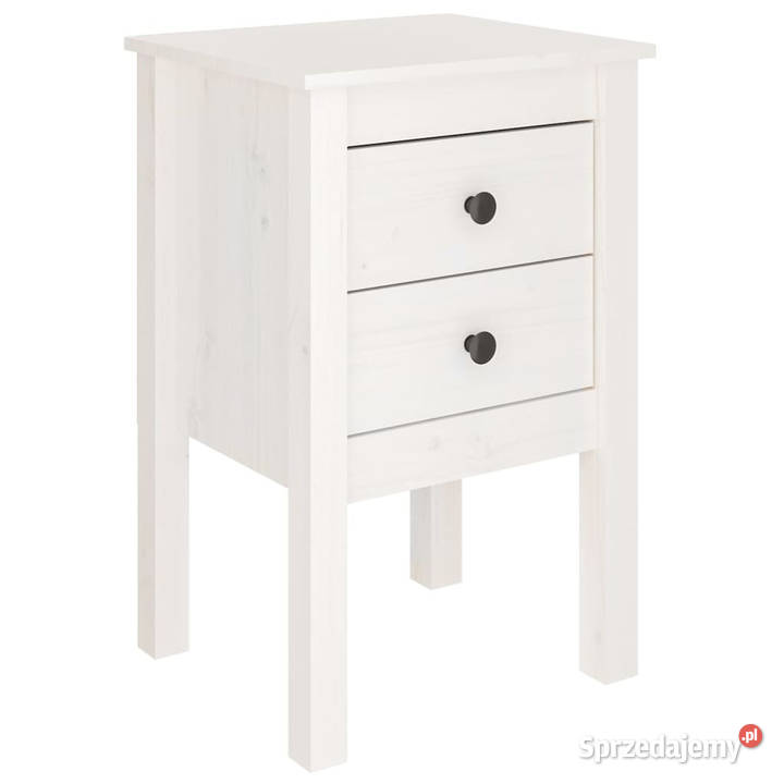 Szafka nocna biały 40x35x615 lite drewno sosnowe Warszawa