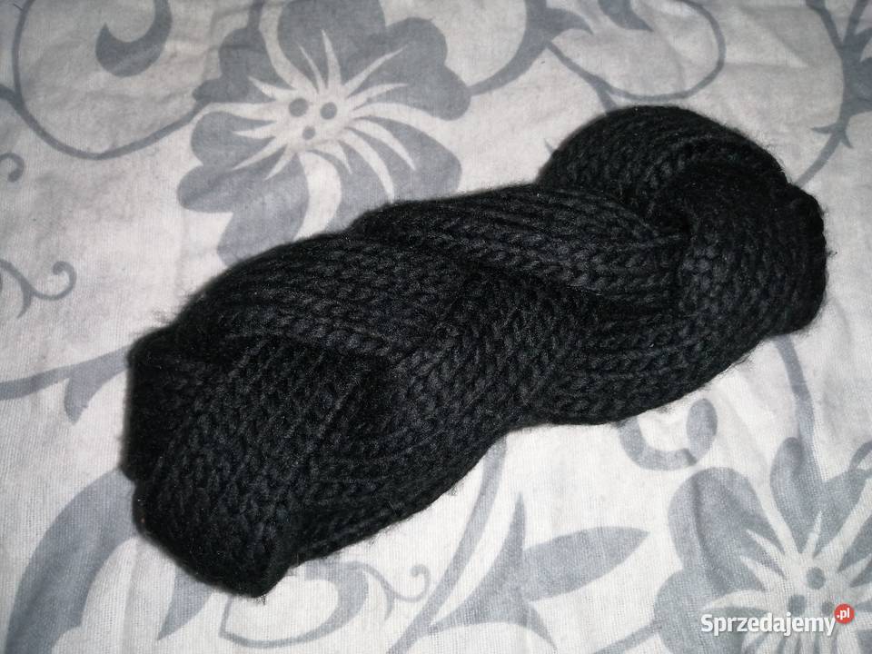 HM ciepła Gruba Czarna Zimowa Opaska na głowę Nakrycia głowy Leszno