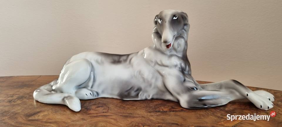 Figurka porcelanowa Chart leżący Wałbrzych Zielona Góra