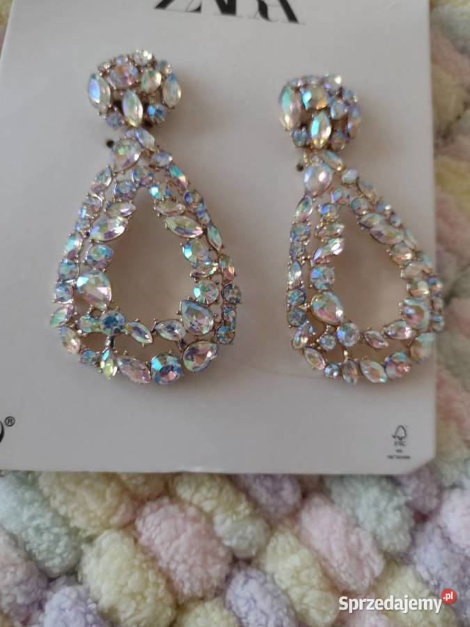 ZARA Wytworne duże kolczyki ślubne z Madrytu