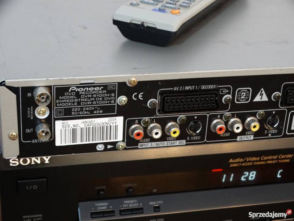 Nagrywarka DVD HDD Pioneer DVR5100HS pilot s-video Jasło