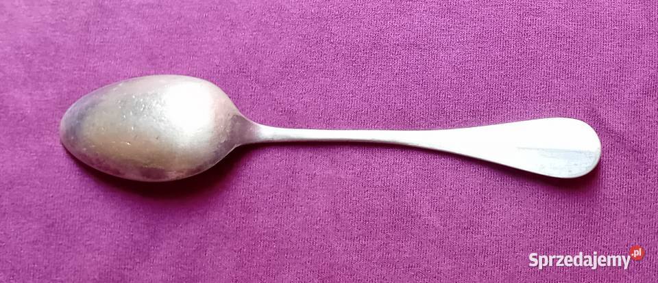 Secesyjna pozłacana łyżka z medalionem przełom Koźminek sprzedam