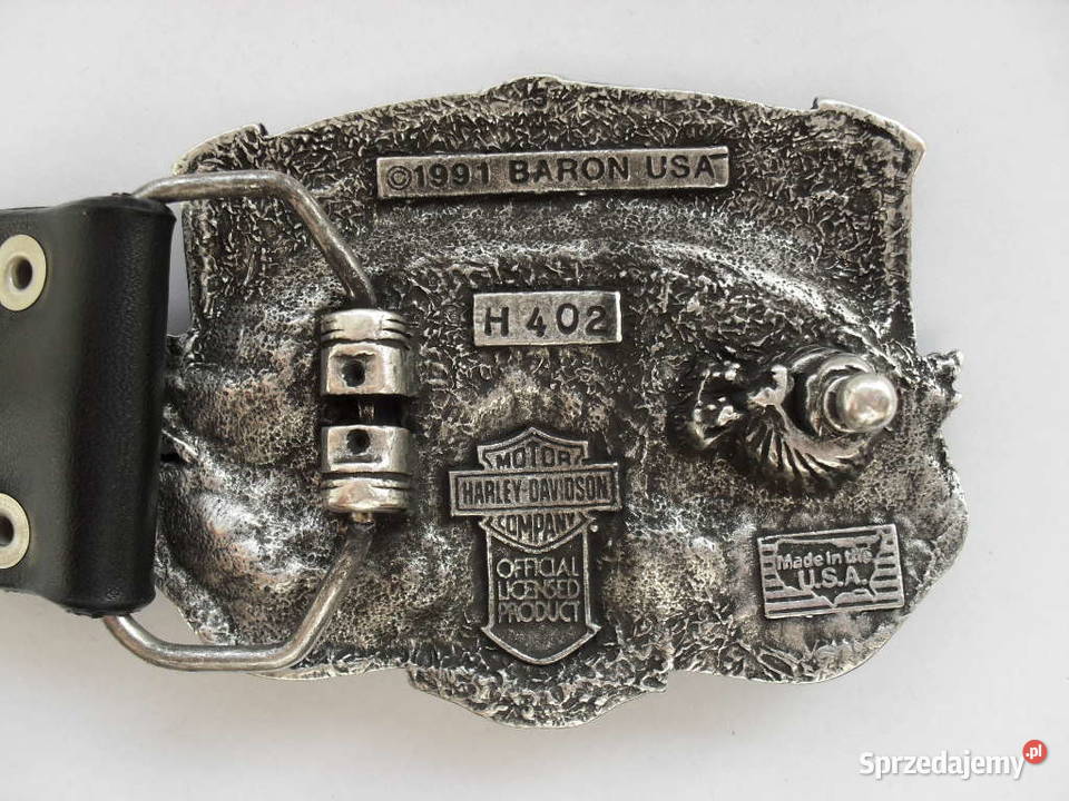 Pasek harley skóra skrzydła motor Davidson kujawsko-pomorskie Kcynia