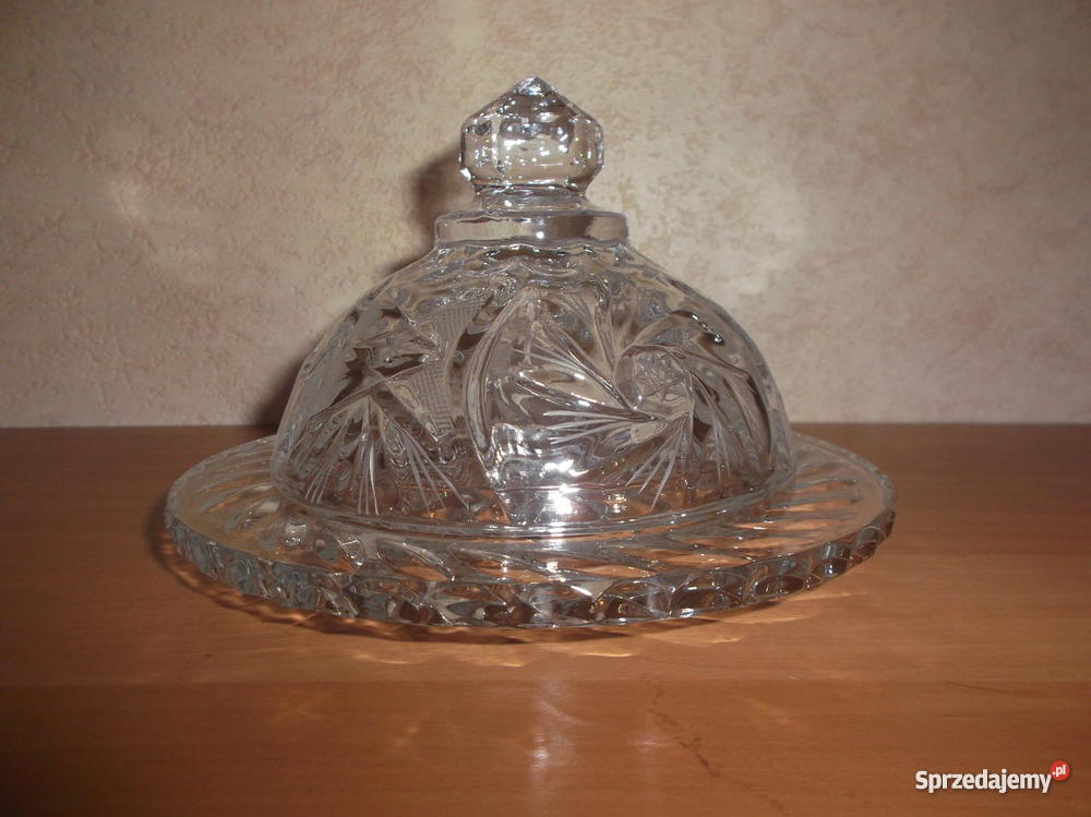 Kryształowa maselniczka i mlecznik Porcelana i szkło Czersk