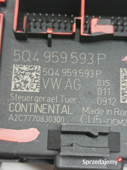 MODUŁ DRZWI LEWY PRZÓD 5Q4959593P Skoda Karoq I