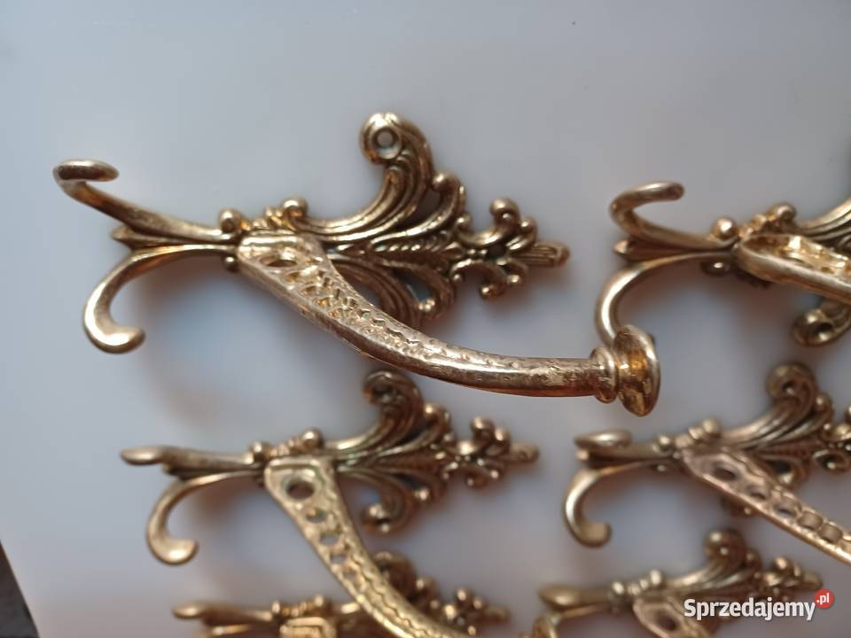 Piękny duży wieszak mosiężny Mosiądz Poznań
