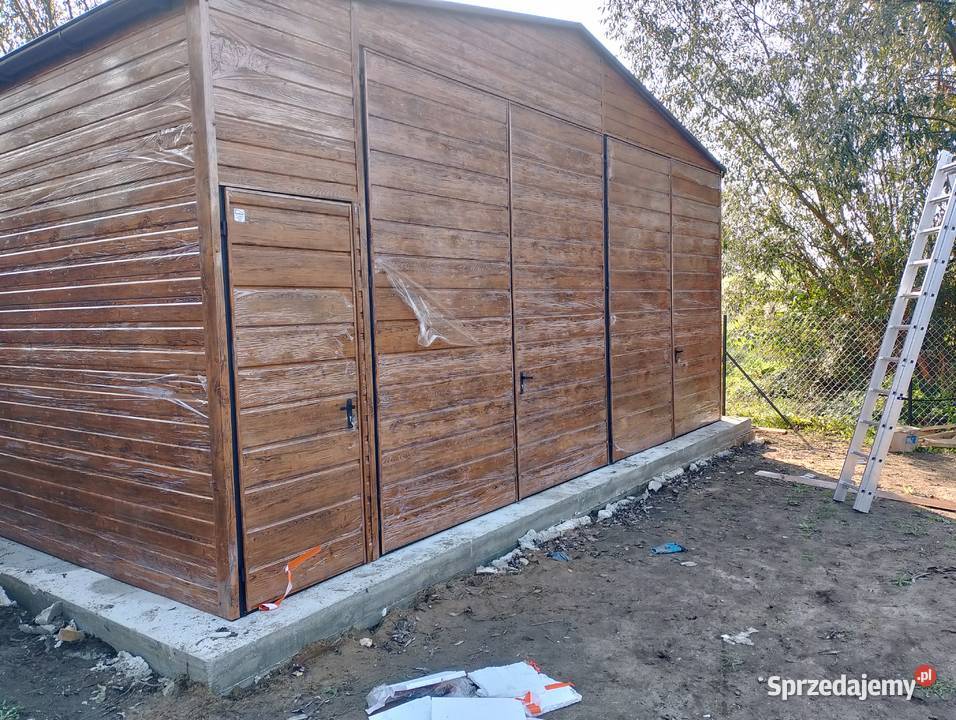 Wysoki Garaż Blaszany Grafitowy Wiata MAGAZYN