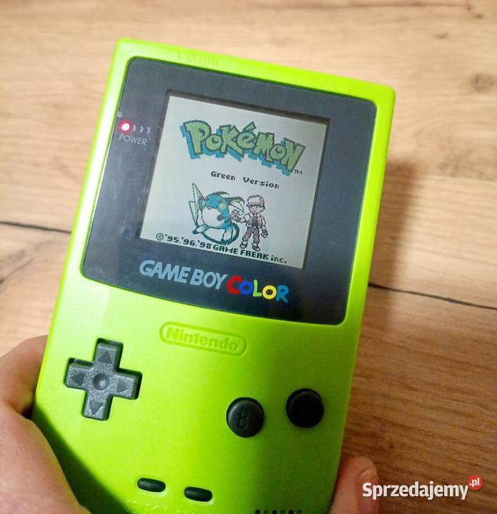 Game Boy Color Zielony Pokemon Green Zestaw Gry komputerowe i konsolowe Wandzinów