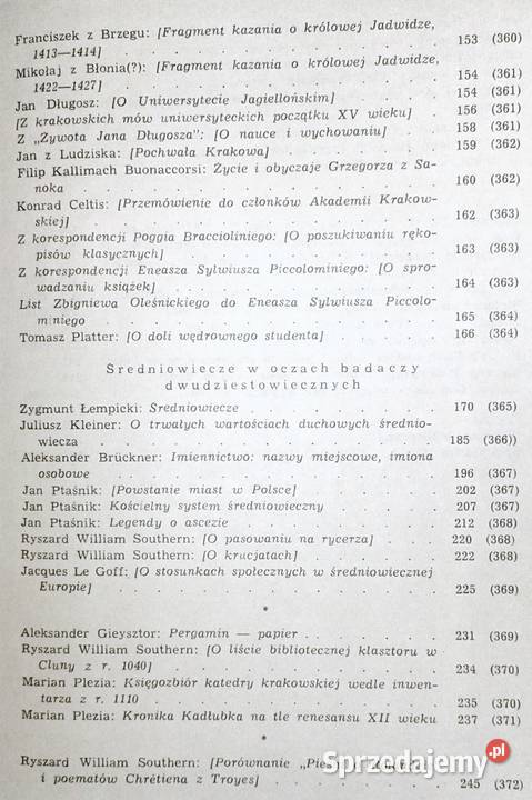 Średniowiecze Jerzy Starnawski lubelskie