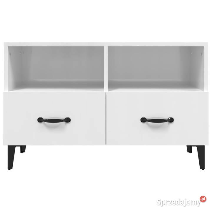 Szafka pod TV biała wysoki połysk 80x36x50 RTV Warszawa