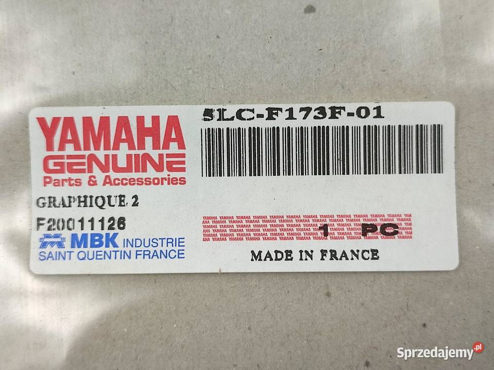 NAKLEJKA NA PRAWY BOCZEK YAMAHA YQ 50 AEROX 2000