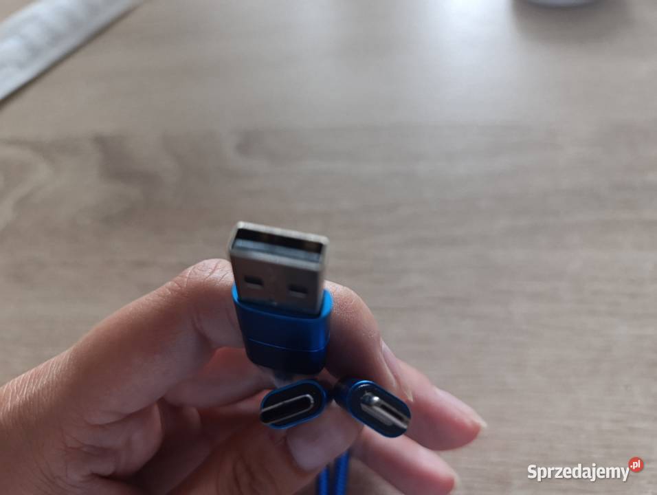 Kabel do ładowania 3w1 niebieski z kółkiem na Elektronika Kwidzyn