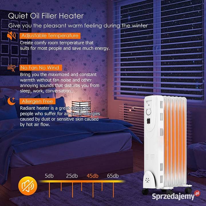 GRZEJNIK ELEKTRYCZNY OLEJOWY 1500 W