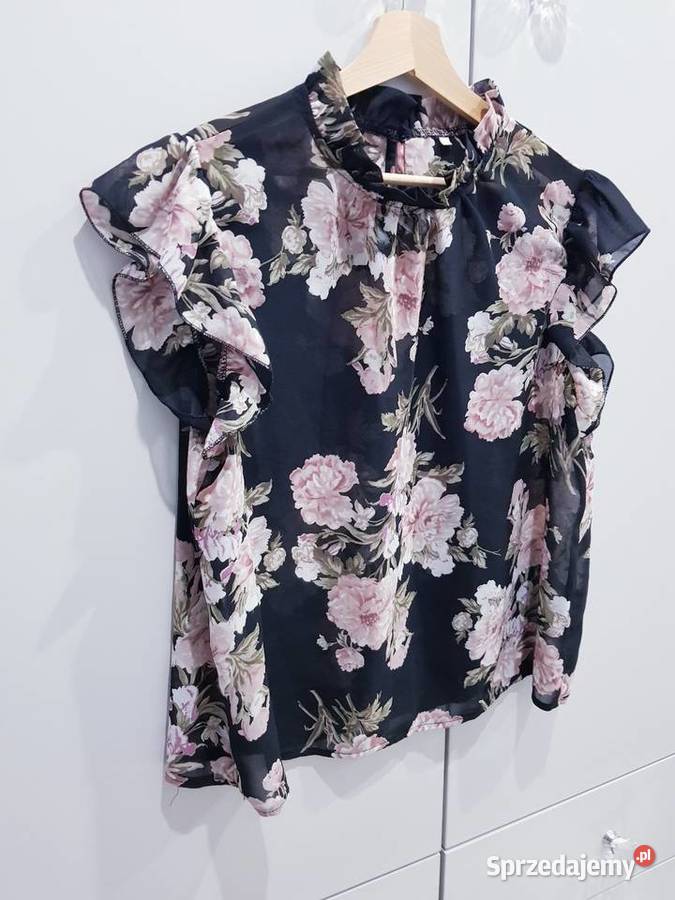 Damska zwiewna bluzeczka w dużym rozmiarze czarny Moda i Styl Dąbrowa Górnicza sprzedam