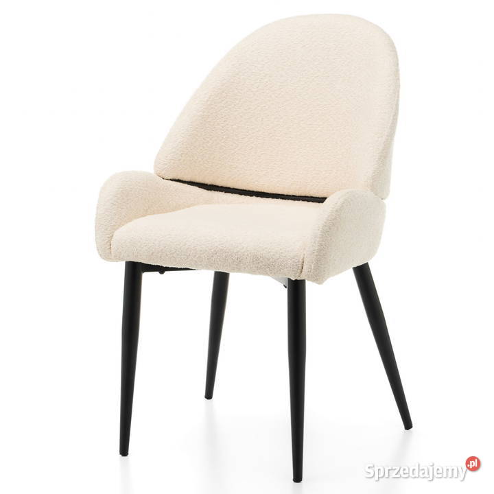 Krzesło Tapicerowane Bergamo Boucle Jasnobeżowe wielkopolskie sprzedam