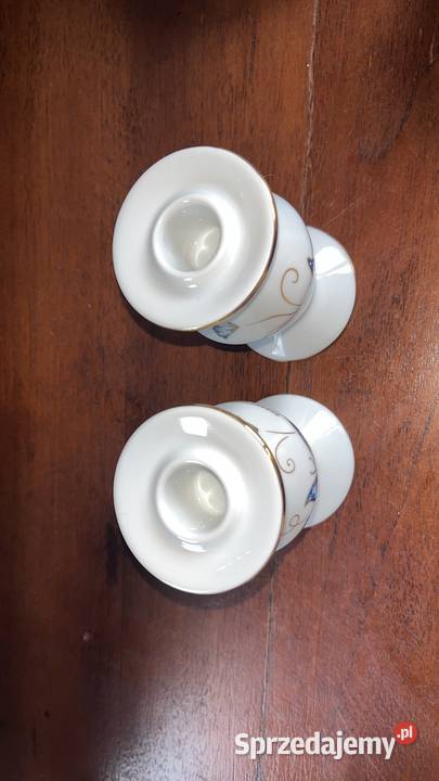 Świecznik z motylami Apilanlehti Fyrklvern Porcelana i szkło pomorskie Gdańsk