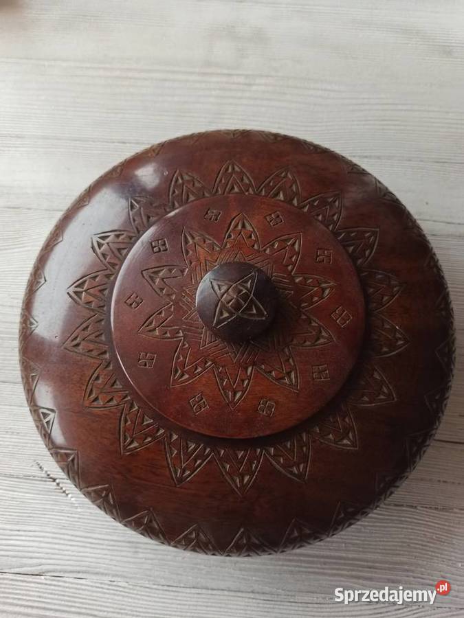 Puzderko pudełko stary z egzotycznego drewna Bielsko-Biała