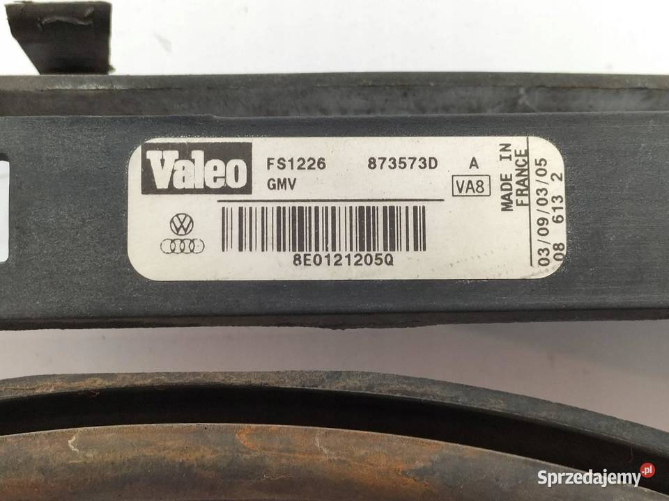 WENTYLATOR CHŁODNICY 19 TDI 8E0121205Q Audi A4 Rok produkcji 2003