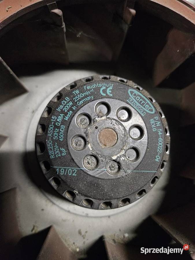 Wentylator turbina parownika agregatu Carrier Igołomia