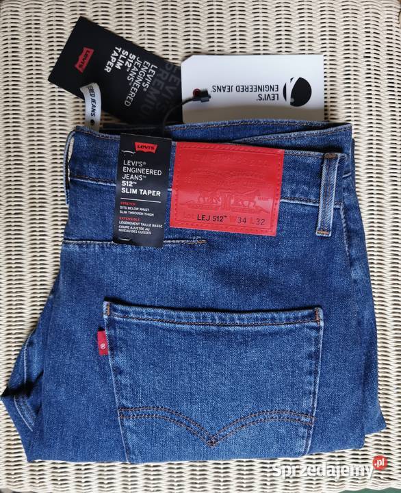 Levis 512 Slim Fit Taper W34 L32 Jeansy Super Łódź sprzedam