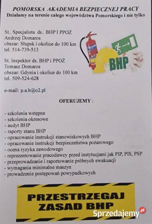 Usługi BHP Słupsk