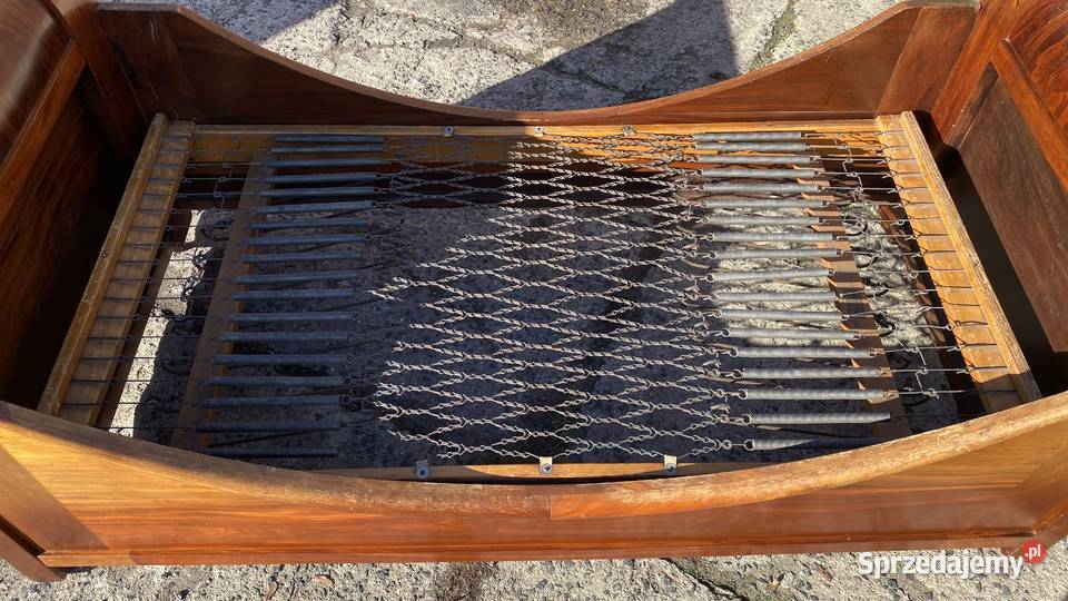 Łóżko Biedermeier pojedyncze 100x200 orzech XIX Meble zachodniopomorskie Gryfice