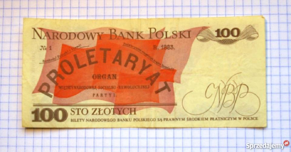 BANKNOT 100 ZŁOTYCH 1988 POLSKA LUDWIK WARYŃSKI lubelskie Piszczac