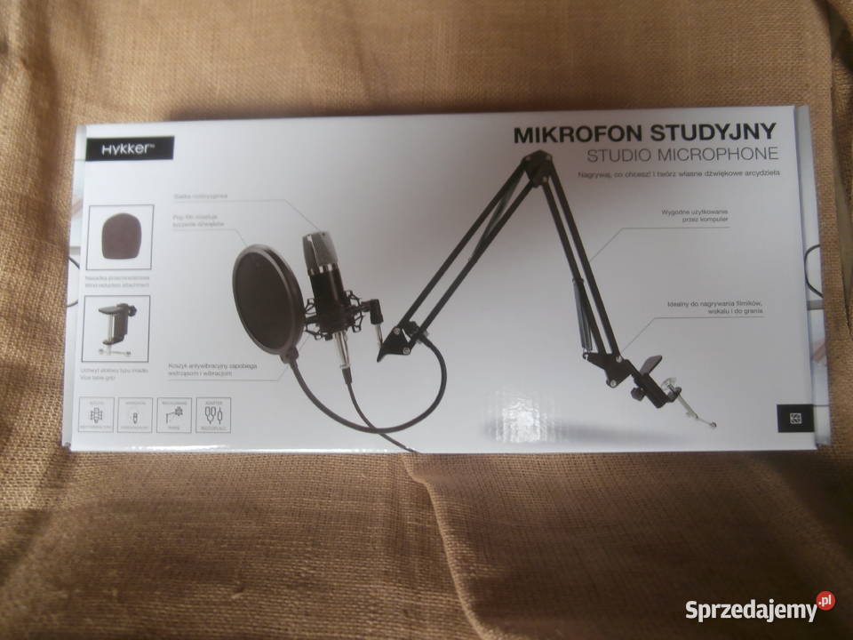 NOWY mikrofon studyjny Hykker dopłata 80 nowy mikrofony Choroń