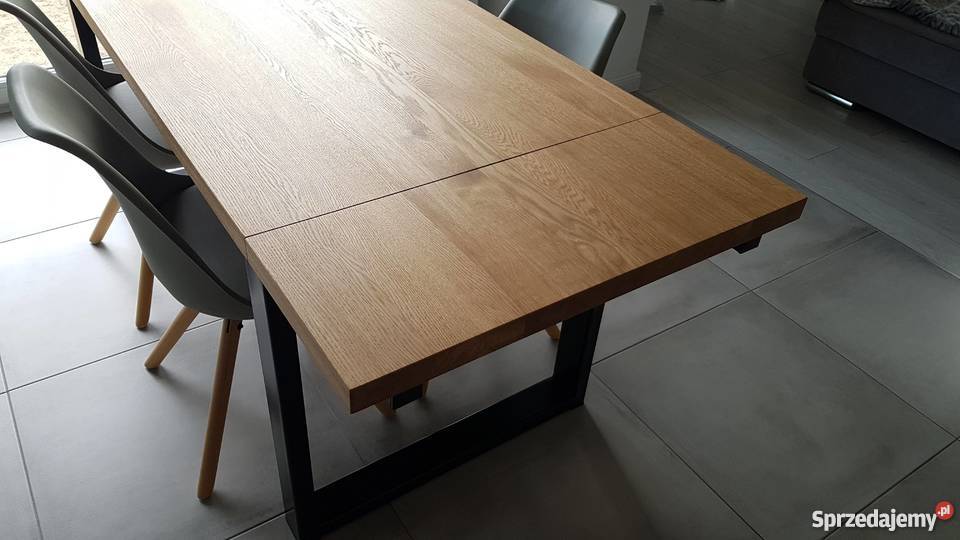 Stół dębowy industrialny nowoczesny loft Grzybno