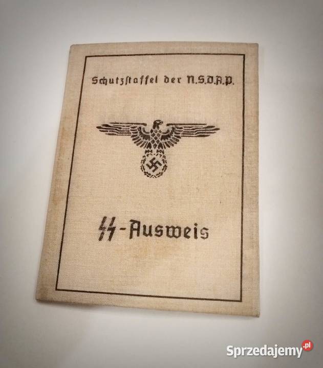 SS ausweis NSDAP kolekcjonerska legitymacja 1940