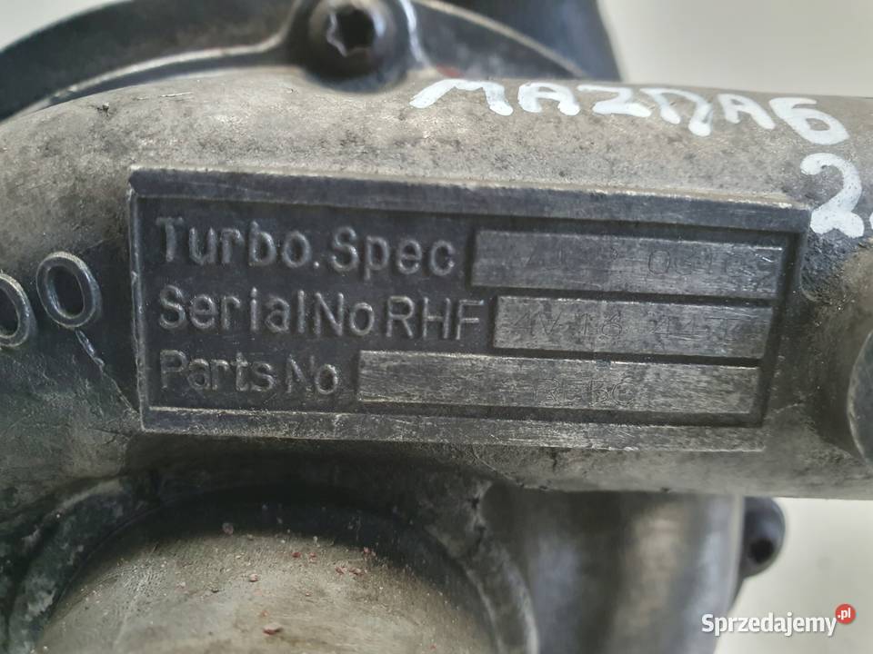 Mazda 6 20 Di CITD TURBOSPRĘŻARKA turbo VJ320310 osobowe lubelskie Janów