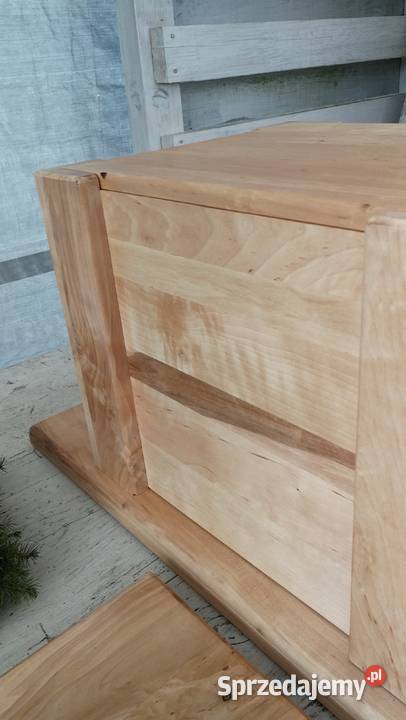 Skrzynka na winyle z pokrywą drewno brzozowe Radków