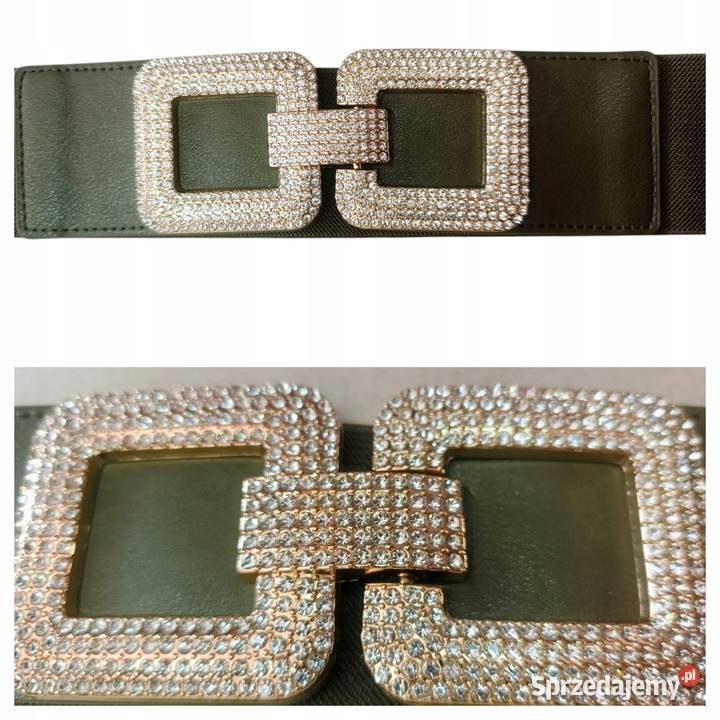 Pasek DamskiGUMA OZDOBNA BIŻUTERIA cekiny Pątnów