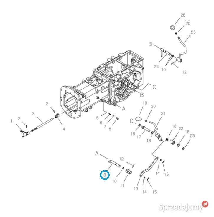 Dźwignia załączania napędu 4WD TRG291 LS Tractor sprzedam