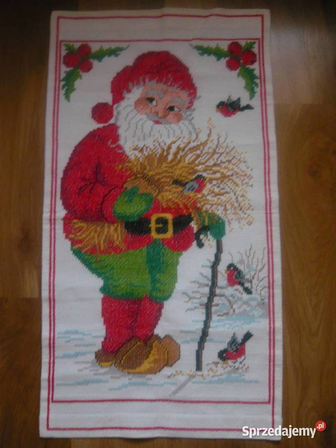 Mikołaj haft gobelin kilim duży śląskie Bieruń