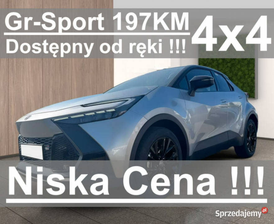 Toyota CHR Nowa Hybryda 197 GR Sport Niska światła przeciwmgielne Szczecinek