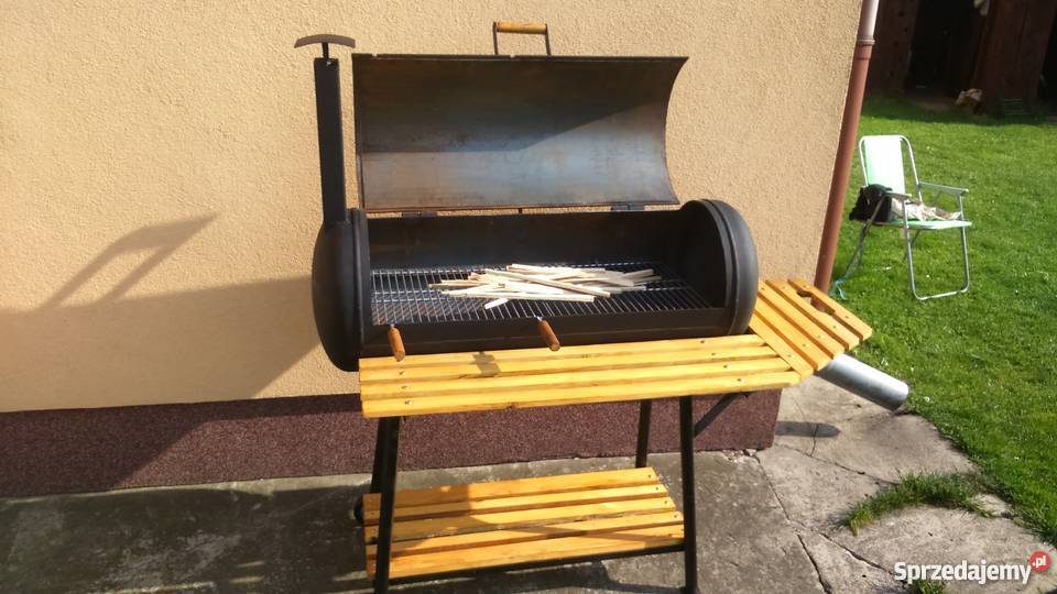 Grill ogrodowy duży blaty robocze masywny Łuków