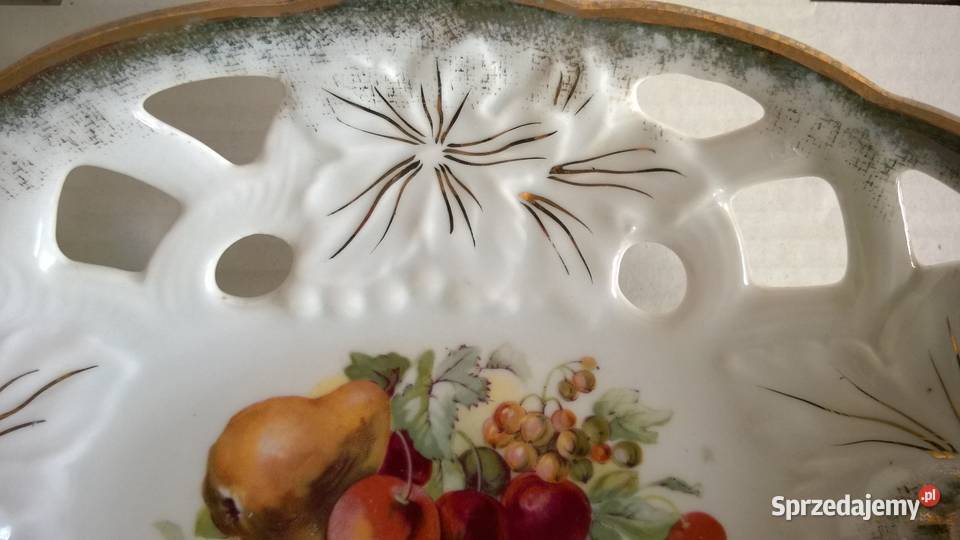 Patera Ażurowa Porcelana Śląsk Silesia Parowa