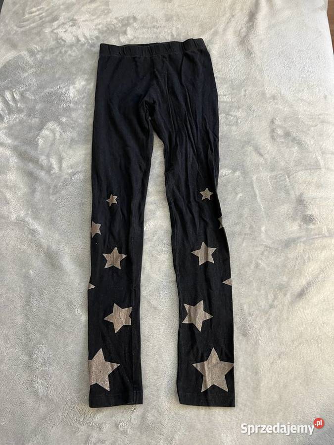Czarne legginsy getry w gwiazdki gwiazdy HIT Rozmiar 146