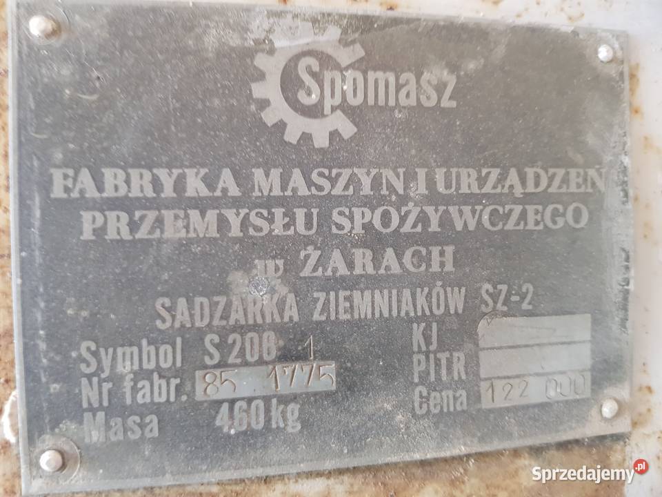 Sadzarka do ziemniaków s208 s211 na pasach do