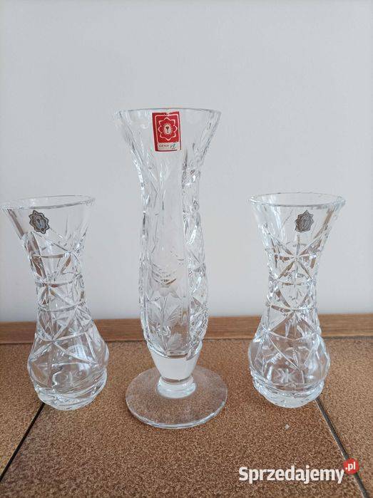 Wazon flakon kryształowy HSK Violetta z czasów Stronie Śląskie