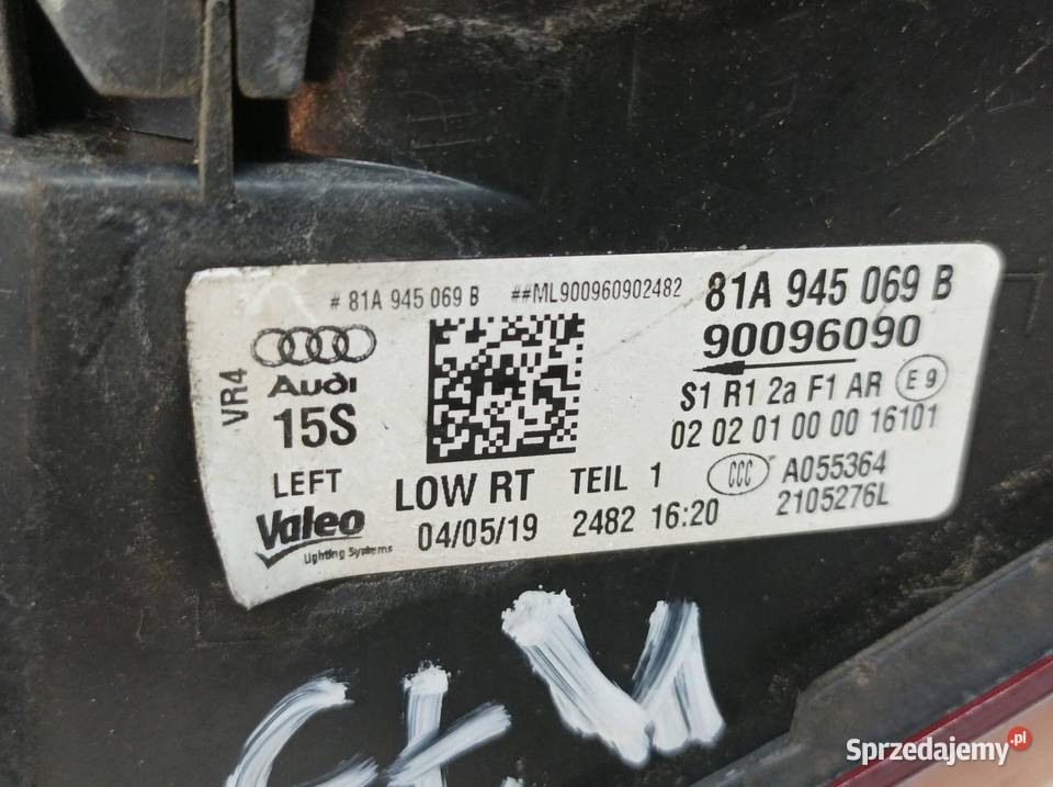 LAMPA TYŁ LEWA EU 81A945069B Audi Q2 I 2016 świętokrzyskie