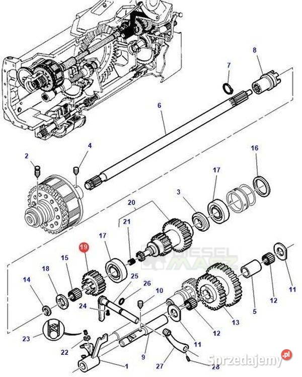 3583758M2 Koło zebate Massey Ferguson 6465 6475 Części zamienne Zbuczyn